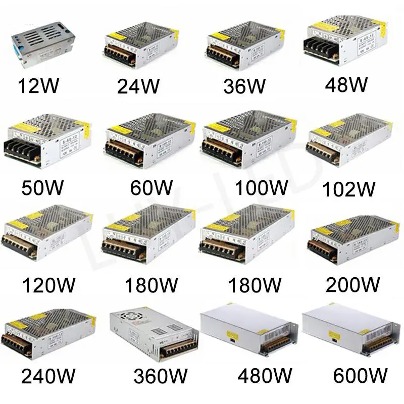 DC12V  Switch LED Power Supply Transformer ;for WS2811 WS2815 1A 2A 3A 5A 6.5A 8.5A 10A 12.5A 16.5A 20A 25A 30A 40A 50A 60A