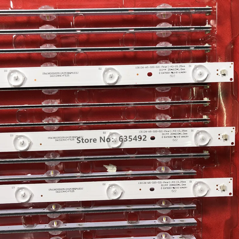 Strip131126-WS-320-021-Pear1-A3-10.25mm LED 3ชิ้นสำหรับ TC-32A400U V320HWSD06 TH-32A400C TH-32AS600C TC-32A400X TC-32A400B