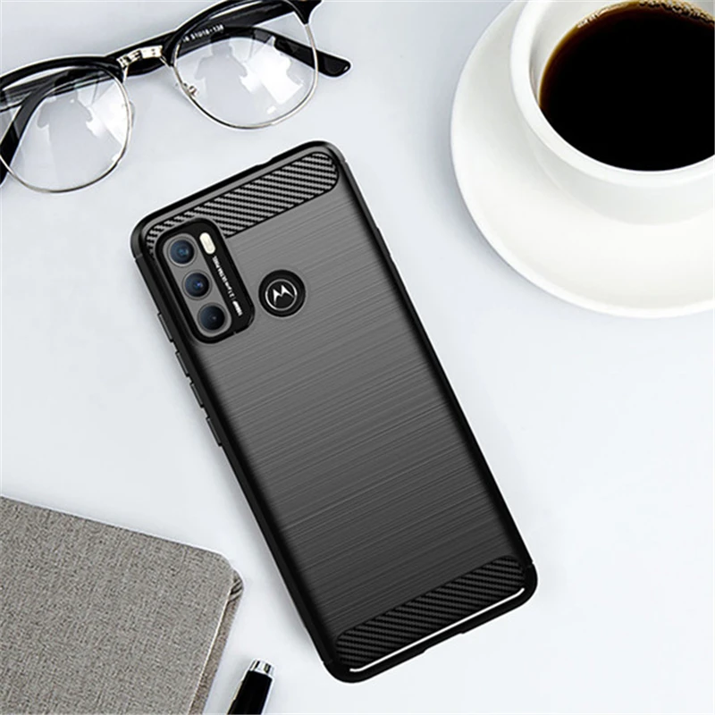 Etui z silikonowego włókna węglowego do Motorola Moto G60 G32 G72 G14 G54 G84 E13 E22i E32S Etui do Motorola G60 Case