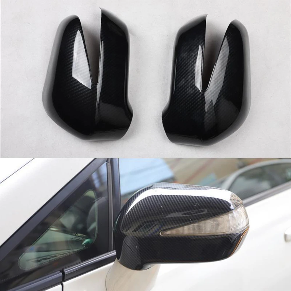 

FOR Honda Civic 10th 2004 2005 2011 ABS Carbon Print ABS Black Car Body SIDE DOOR REARVIEW MIRROR COVER STICKER TRIM Car-styling