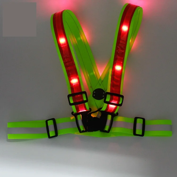 LED High Visibility Clothing  Reflective Clothes Luminous Warning Vest For Night Runner Worker Cycling