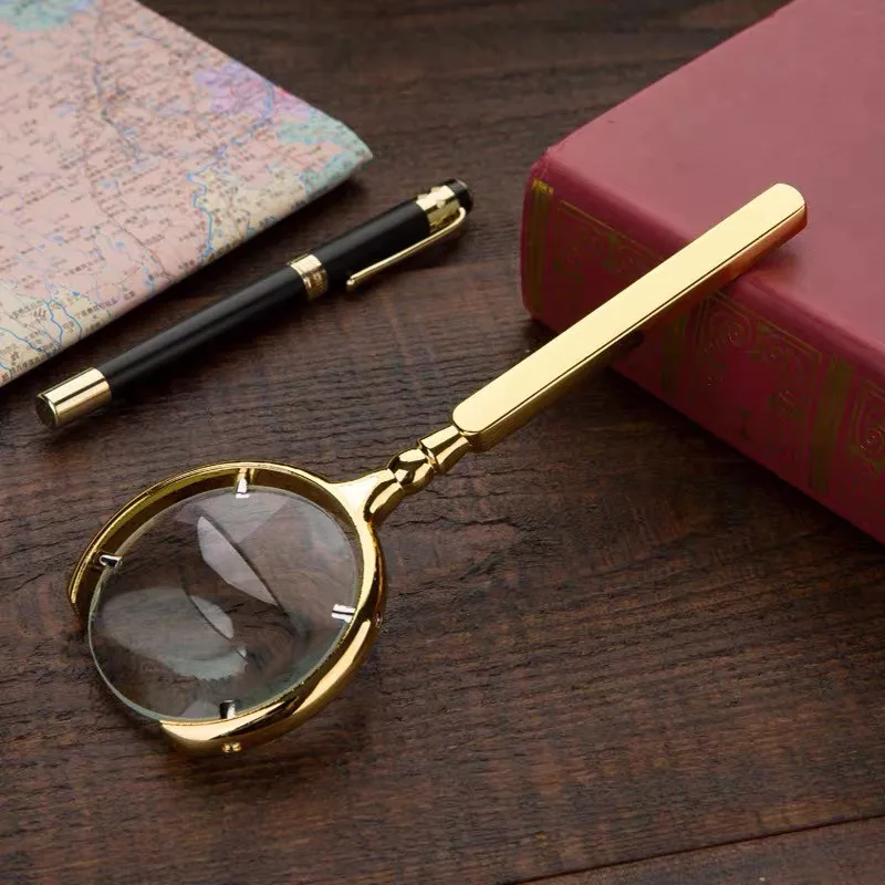 Portable handheld 8 times magnifying glass optical glass magnifying glass for jewelry appreciation and reading, etc.