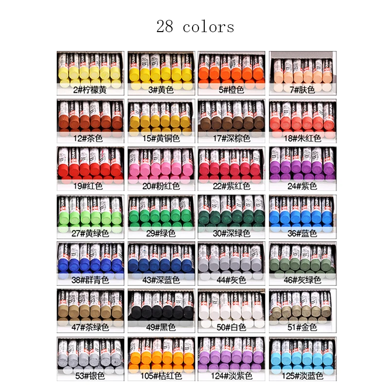 12Pcs/Box Sakura Mini Cray-pas Junior Artist Oil Painting Stick Oily Safe Non-toxic Waterproof Brush Set 24 Colors for Children