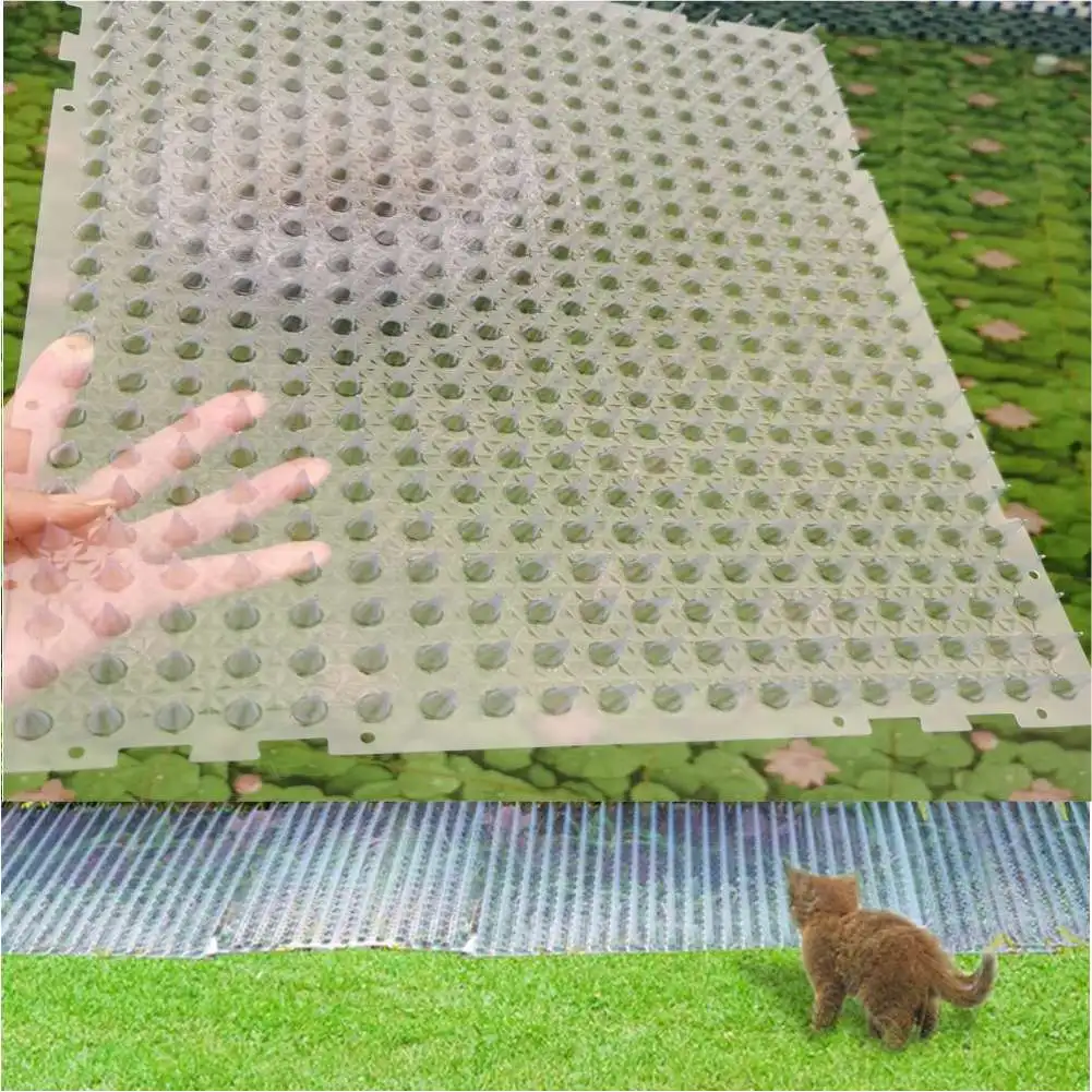 Garden Cat Scat Mat Repellent Mat Prickle Strips Plastic Spike Thorn Protection Net Anti-Cat Dog Keep Cat Away Safe Pets Supplie