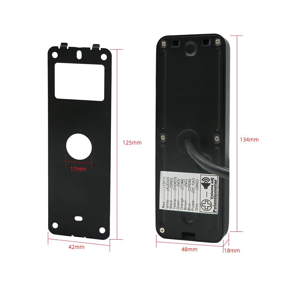 Smart Intercom for Home Tuya Video Doorbell 7" Monitor with Mobile Phone Monitoring Unlocking Function and HD Metal Door Phone