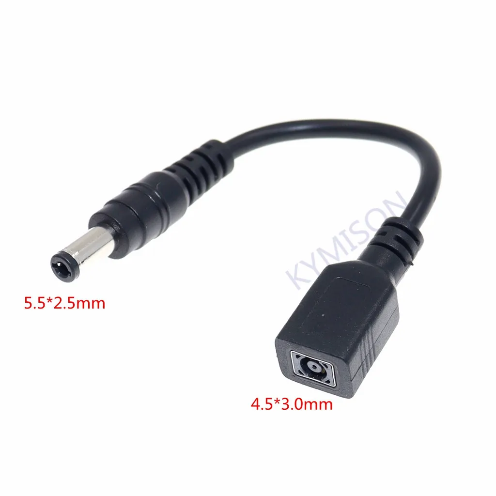 DC 4.5*3.0mm Female to 5.5*2.5mm Male DC Power Jack Plug Adapter Connector cable cord for Asus Lenovo Laptop
