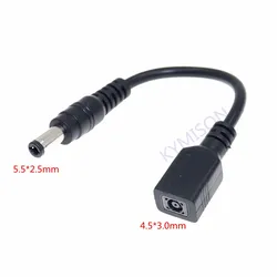DC 4.5*3.0mm Female to 5.5*2.5mm Male DC Power Jack Plug Adapter Connector cable cord for Asus Lenovo Laptop
