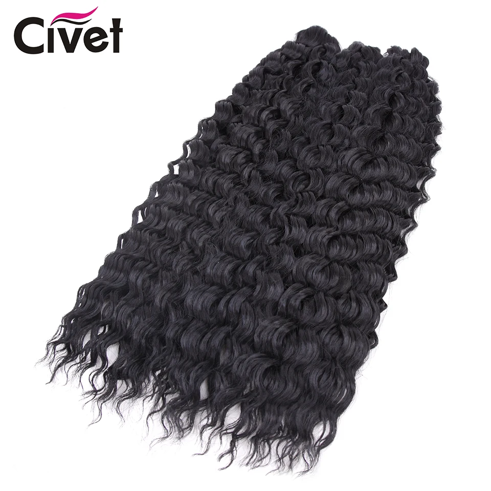 โครเชต์ผม3 Pcs เทพธิดาสังเคราะห์ Braiding Hair 30นิ้ว Curly สีผมนุ่มยาวธรรมชาติ Wave