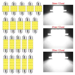 1PCS C5W C10W LED COB Festoon 31mm 36mm 39mm 41mm 12V bulbs for cars License plate Interior Reading Light atmosphere lamp 6500K