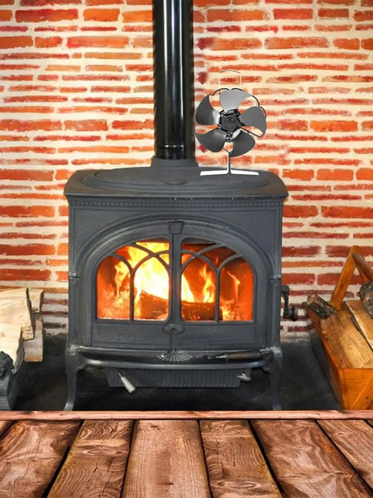 5 Blade Haard Ventilator Warmte Aangedreven Kachel Fan Log Hout Brander Ecofan Rustig Thuis Haard Ventilator Warmte distributie