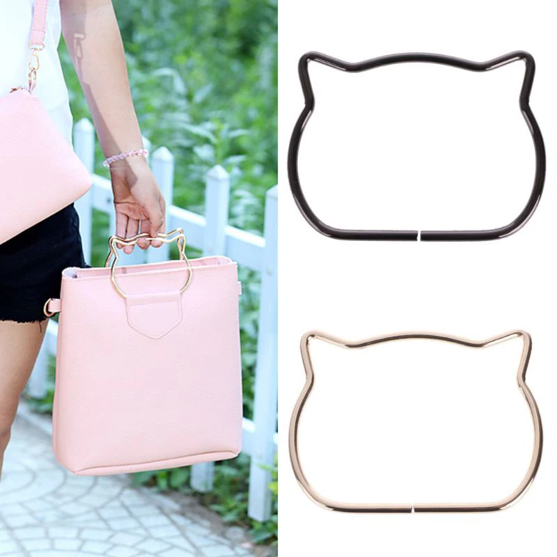 Fashion Round D-ring Hanging Buckle Hardware Bags Strap Cat Ear Bag Handles Strap For Bag Replacement For DIY Bag Accessories