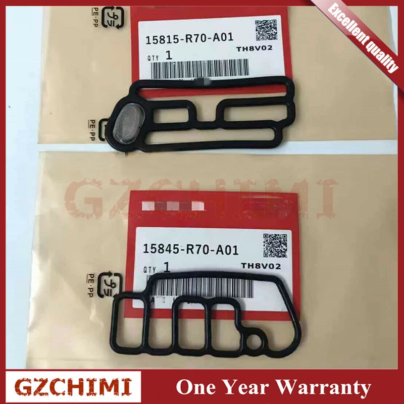 2pcs VTEC Gasket For Honda 15815R70A01 15845R70A01 Solenoid VTEC Gaskets Set Cylinder Head Black New Sale Durable