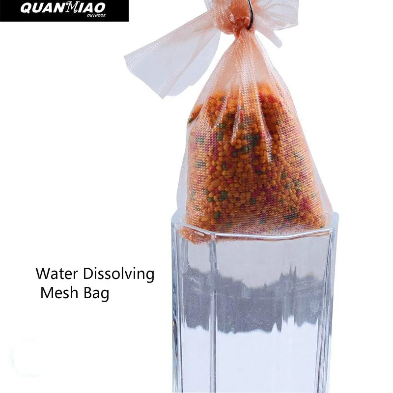 50 Pcs/Bag Multiple Sizes Water Dissolving PVA Bags Carp Fishing Material Tackle Quick Water Soluble Solid Bait Bags 8 Size