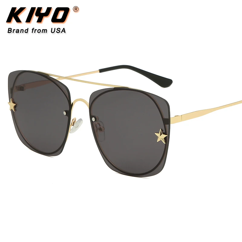 KIYO Brand 2020 New Women Square Sunglasses Metal Classic Sun Glasses High Quality UV400 Driving Eyewear 8957