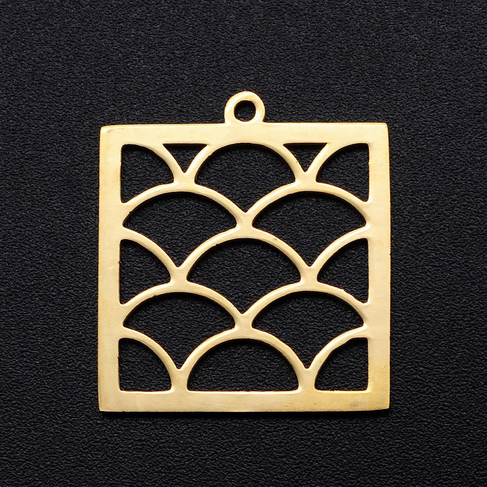 10pcs/lot Geometric DIY Earring Charms Wholesale 316 Stainless Steel Triangle Connectors Charm Arrow Waterdrop Jewelry Pendant