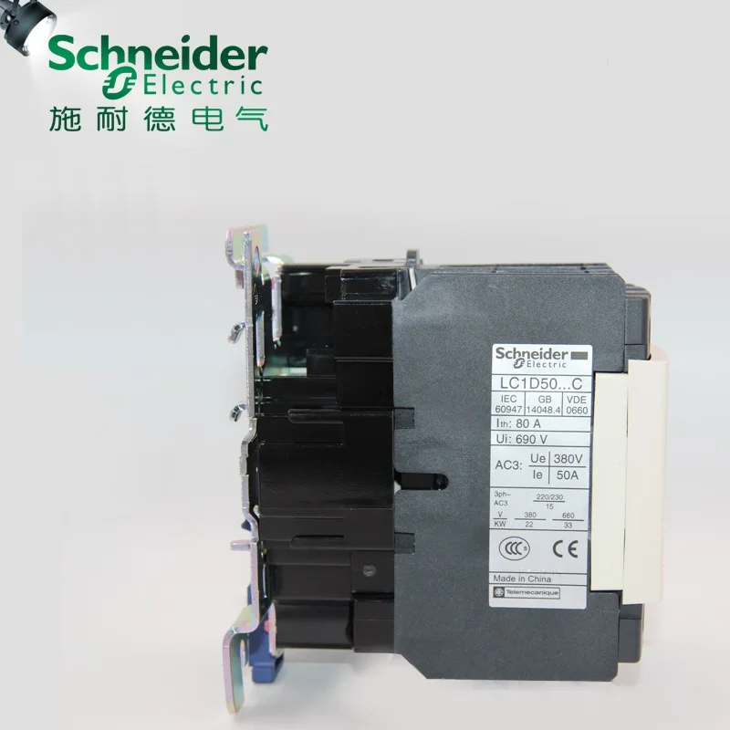 Schneider electric TeSys D 3-ploe contactors-Motor control   category AC-3  LC1D50*7C   AC24V-380V  50A 50/60HZ