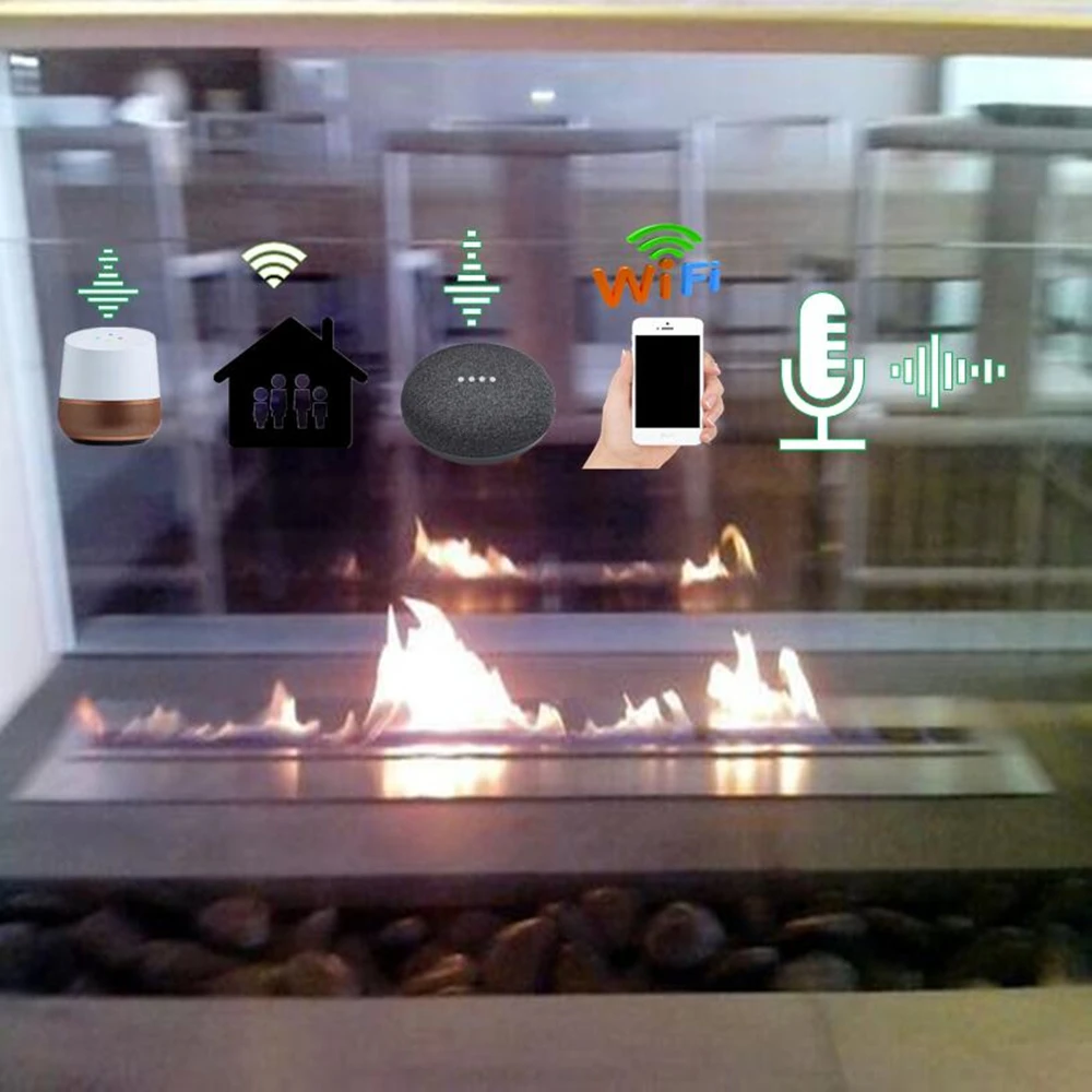 

60 Inch Alcholo Kamin Smart Burner Bio Chimenea Ethanol Stove Electric Fireplace Heater Insert