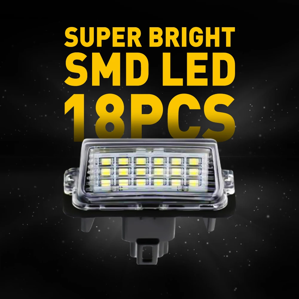 2Pcs Canbus LED Number License Plate Light for Toyota Camry 2017 2016 2015 2014 2013 2012 2011 2010 2009 2008 2007 2006-2002 view 3
