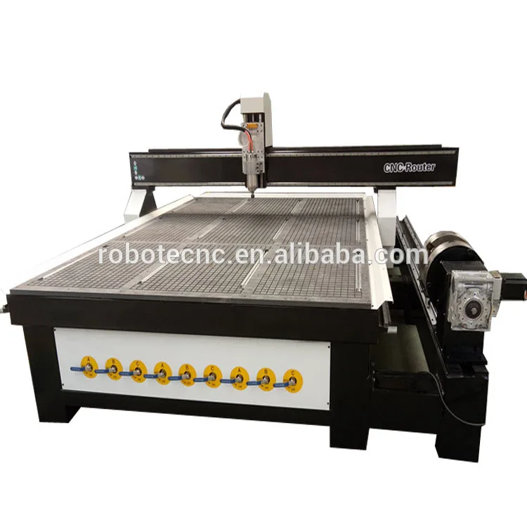 2020 Robotec Discount  4 Axis CNC Router/Professional  Using 1325 Wood Milling Cutter Machinery With Beside Rotary