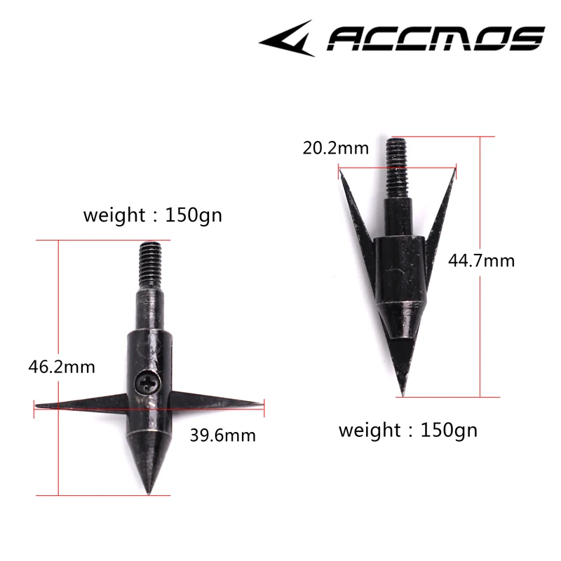 2pcs Black Archery Arrow Tips Boardhead Fish Bow Hunting Archery Arrowhead Points Hunting Beast Arrow Head Fishing Accessory