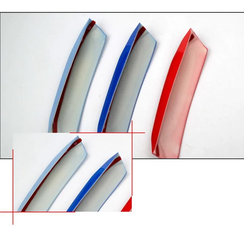 Tonlinker 3 Pcs 3D DIY Car Styling ABS Front Grille Trim Sport Strips sticker Cover Case Stickers For SKODA OCTAVIA A7 2015-17