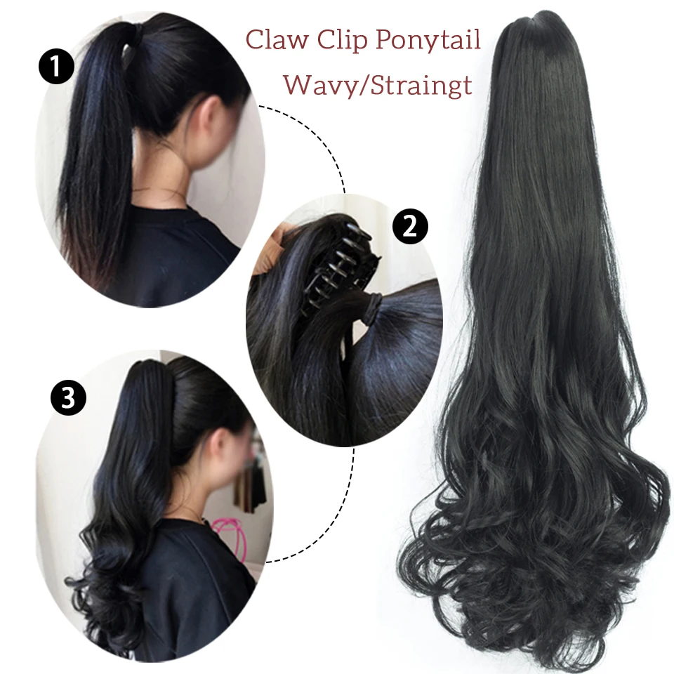 MyDiva Claw Clip On Ponytail Hair Extension Synthetic Ponytail Extension Hair For Women Pony Tail Hair Hairpiece