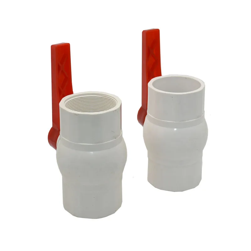 

DN65 PVC Ball Valve Socket Straight Trough G2.5 Female PVC Valve Water supply tap 75mm connector Fittings 1pcs