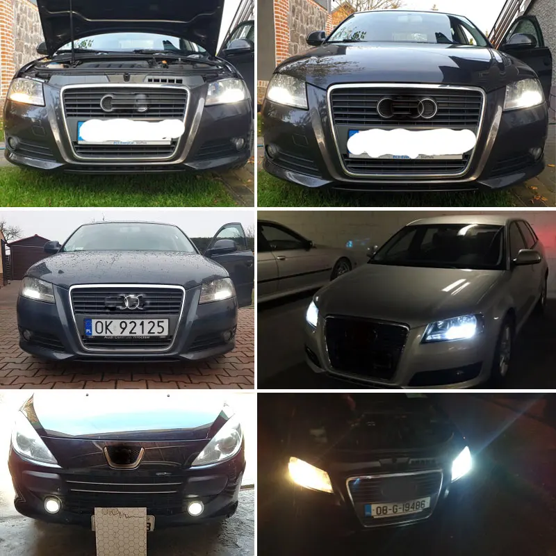 2PC CANBUS No Error H16 LED 5202 PS19W PSY24W LED Bulbs for AUDI A3 8P 2008+ LED DRL Daytime running lights white 6000K  12V