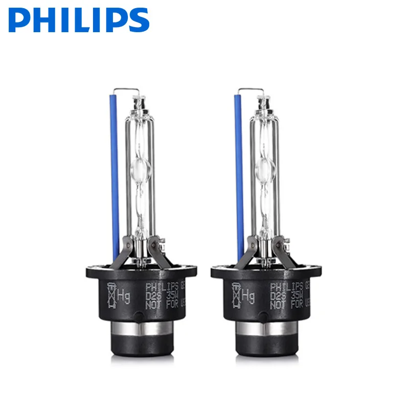 Philips D2S 6000K 35W Ultinon HID  Cool Blue Xenon White Light Auto Bulb Upgrade Headlight Lamp Flash Quick Start, Pair 85122WX