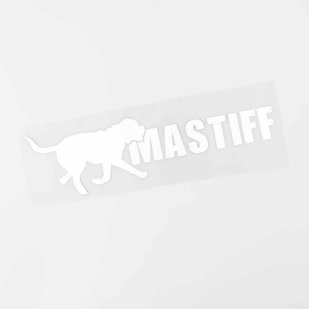 YJZT 19CM×5.2CM Fashion Animal Mastiff Dog Vinyl Car Window Sticker Bumper Decal Black/Silver 8C-0520