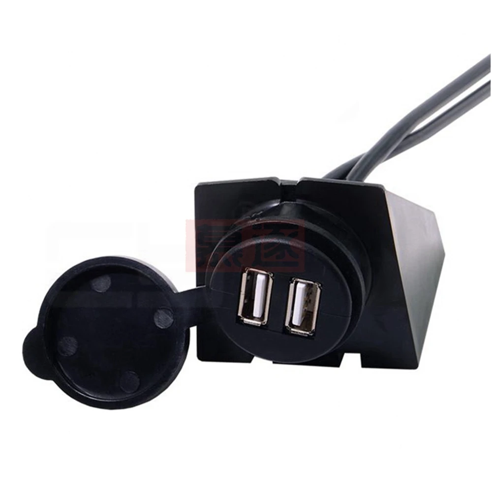 2-портовый двойной USB 2.0 «папа-мама» AUX для скрытого монтажа, удлинительный кабель для автомобильного крепления для грузовика, лодки, мотоцикла, панели приборной панели