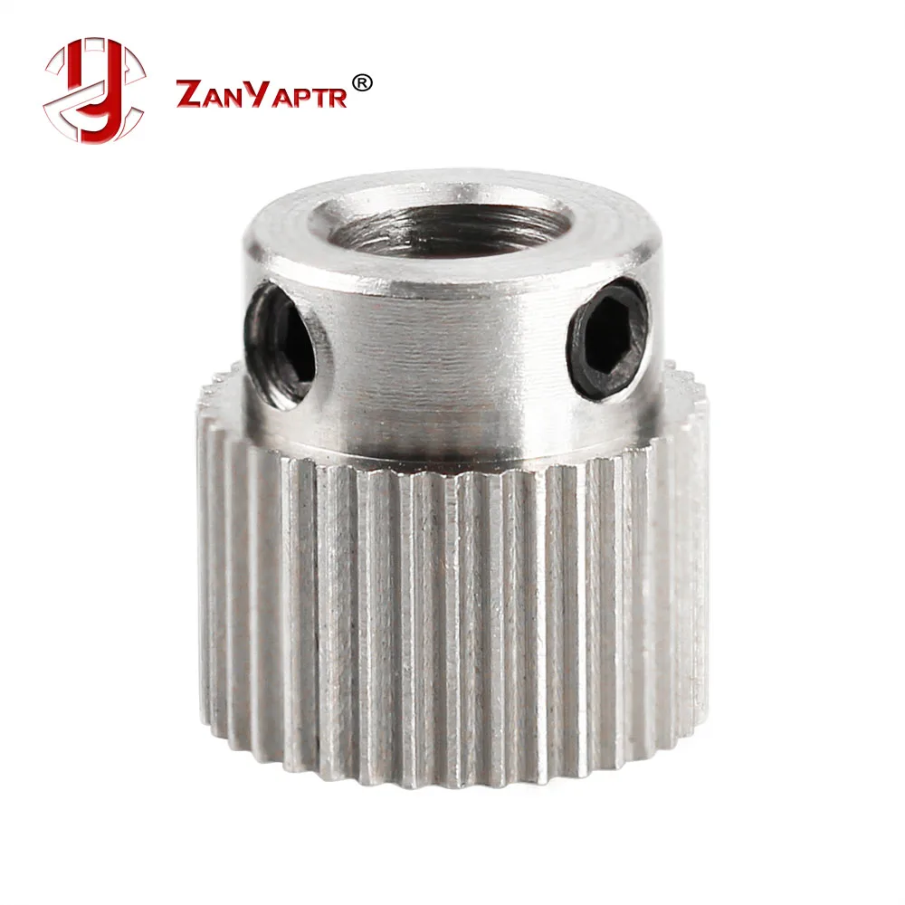 1pc Mk7 MK8 36 Tooth 36Teeth Drive Gear Stainless steel Extruder Feeding Gear Extrusion wheel For 3 D Printer