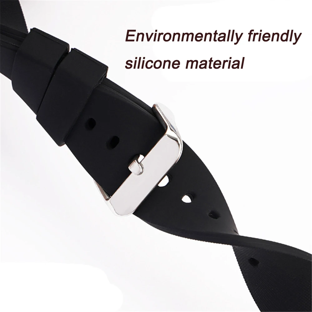 Silicone Watchband Strap Quick Release Band 12mm 14mm 16mm 18mm 19mm 20mm 21mm 22mm 24mm Universal Wristband Belt Accessories