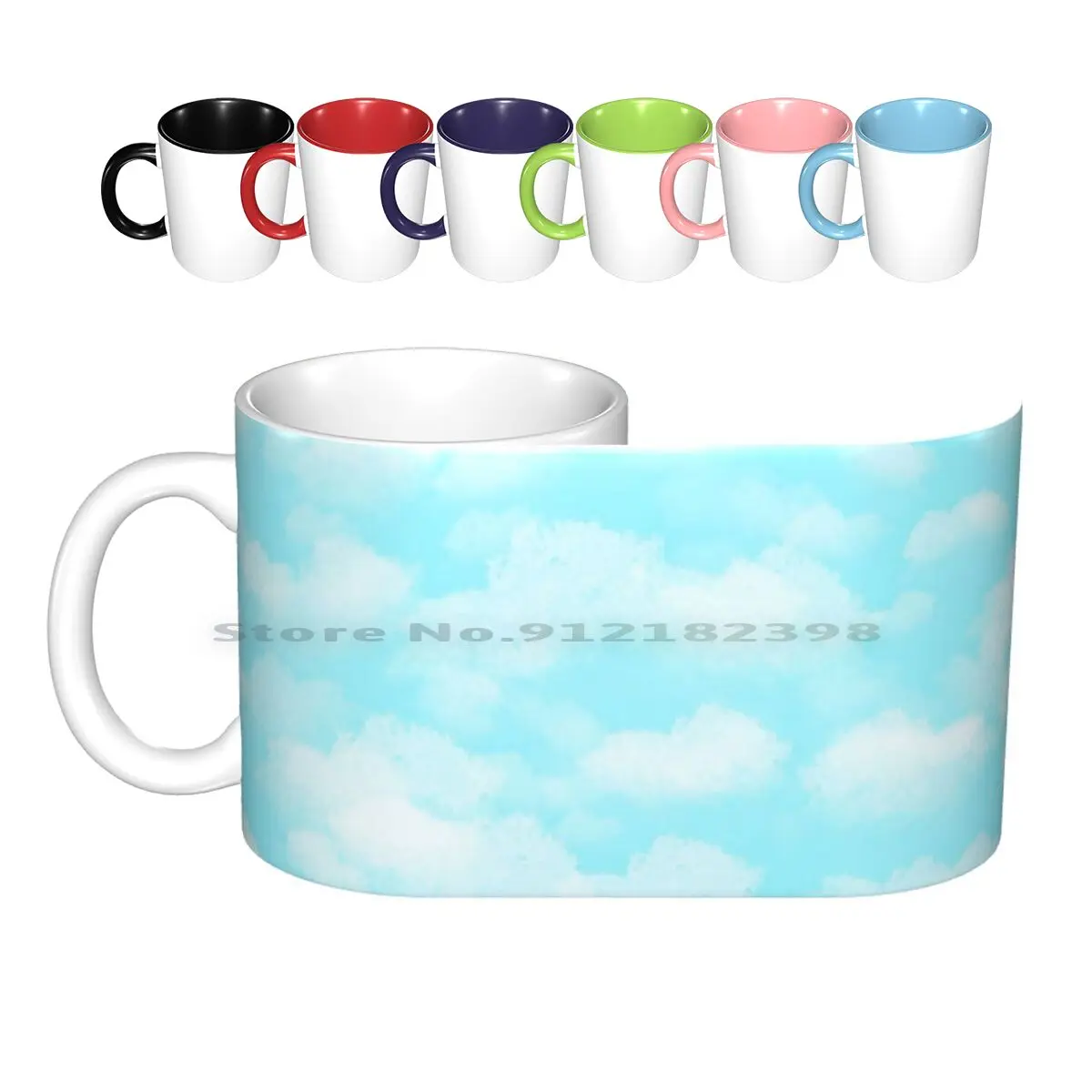 

Clouded Sky. Ceramic Mugs Coffee Cups Milk Tea Mug Clouds Sky Cloudy Day Cloudy Skye Blue White Creative Trending Vintage Gift