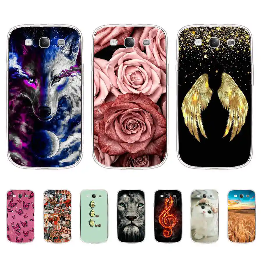 Soft TPU Silicone Case For Samsung Galaxy S3 Case Cover i9300 Case for Samsung S3 Case Silicone Cover cute Cat