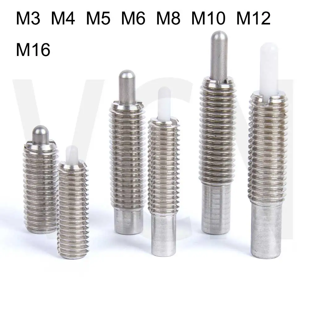 PJLK PJHK PJLW PJHW Spring Plungers pins screw ,Spring pins,304 stainless steel body, . M3M4M5M6M8M10M12M16 VCN515