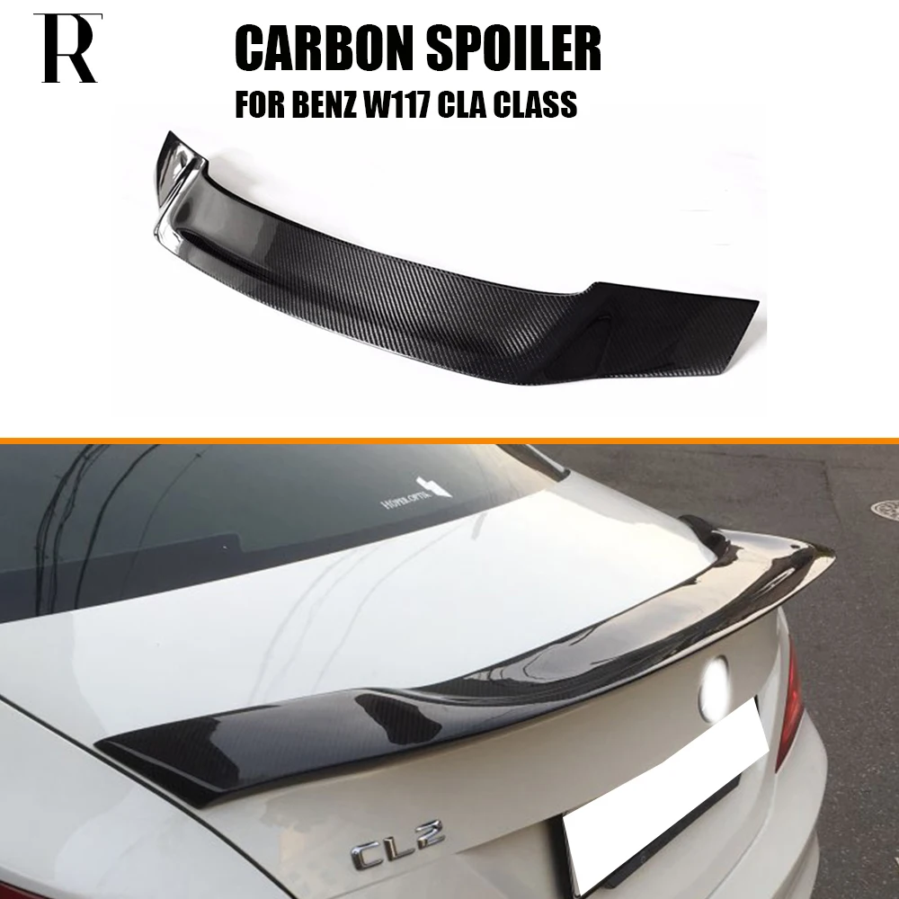 C117 W117 R Style Carbon Fiber Rear Li Wing for Mercedes Ben ClA180 CLA200 CLA220 & CLA45 AMG 2013 - 2019