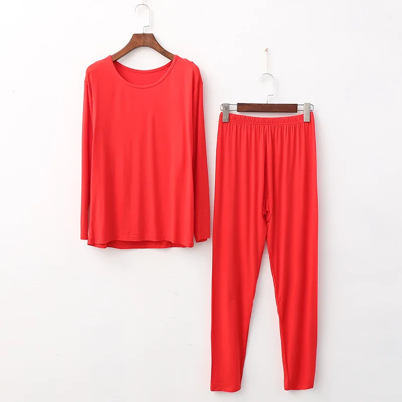 여성 속옷 롱 존스 빅 플러스 사이즈 5XL 봄 신상 캐주얼 세트 모달 통기성 의류 여성용 바디 슈트 무료 배송