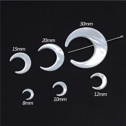 8-30mm Natural Mother of Pearl Bead Moon Shape Loose Shell Beads For Jewelry Making Women Necklace Earrings AccessorIes Supplies