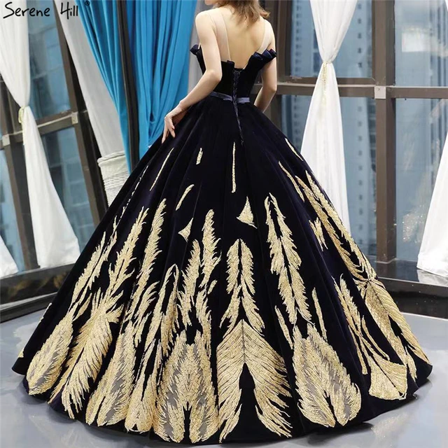 Dark gold gown best sale