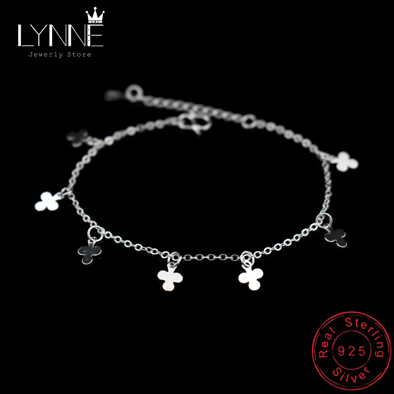 

Newest Fashion Three Leaf Clover Pendant Bracelet Ladies 925 Sterling Silver Lucky Bracelets Chain For Women&Girl Jewelry Gift