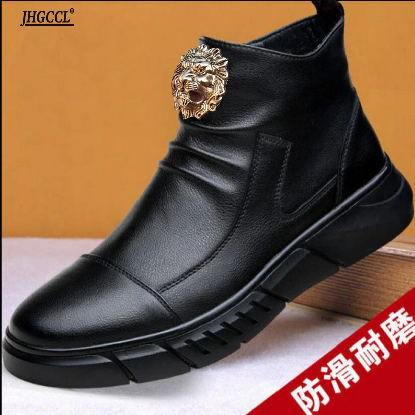 

Luxury men's and women's daddy shoes high quality casual shoes leather splice thick sole large size sneakers sports boots P25