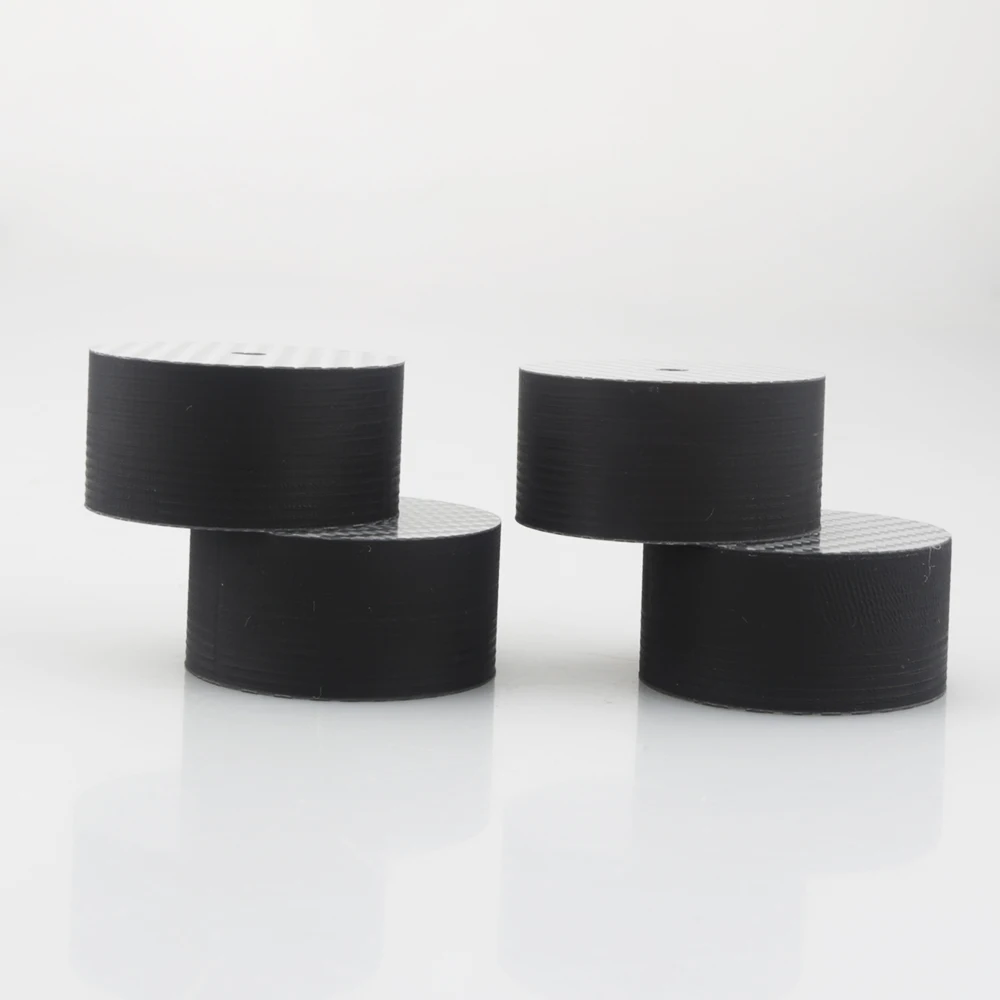 Audiocrast 40x20mm Silver 5K Carbon Fiber Speaker Isolation Spike Base Pad Shoe Feet, Hifi Audio Chassis