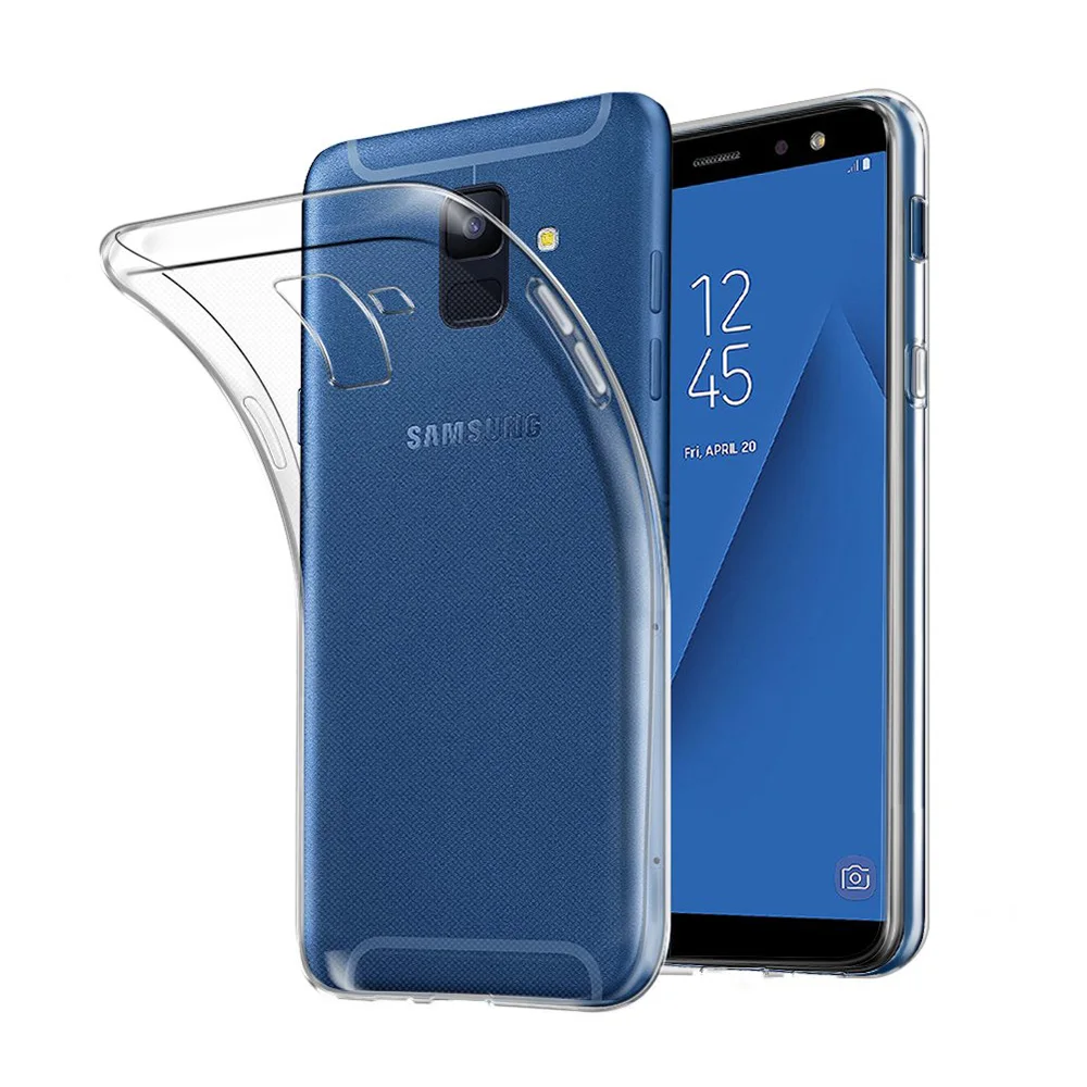 Ultra Thin Transparent TPU for Samsung Galaxy A6 A6Plus A6S 2018 Phone Case Back Cover Clear Silicone Fundas GalaxyA6 Plus Coque