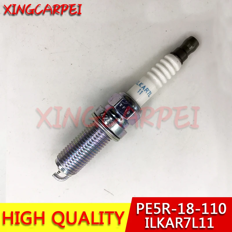 10PCS PE5R-18-110 ILKAR7L11 Iridium Spark Plug For Mazda 3 6 CX-3 CX-5 MX-5 2.0/2.5L Miata PE5R18110 PE21-18-110 ILKAR7L11 94124