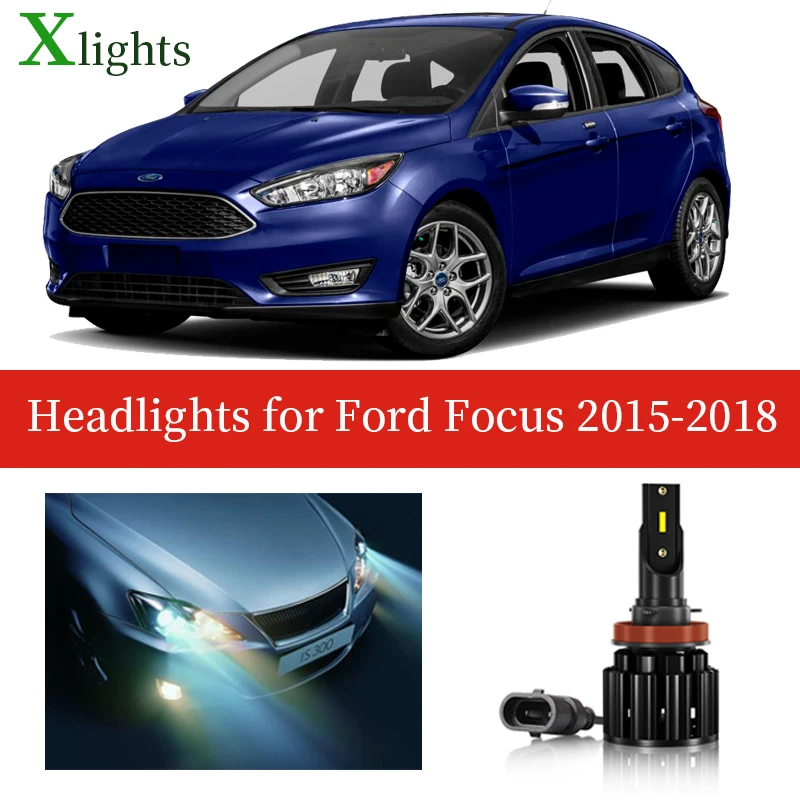 

Xlights светодио дный фары для Ford Focus 2015 2016 2017 2018 ближнего света Canbus автомобильные фары авто лампы свет аксессуары 12 В 24 В 6000 К