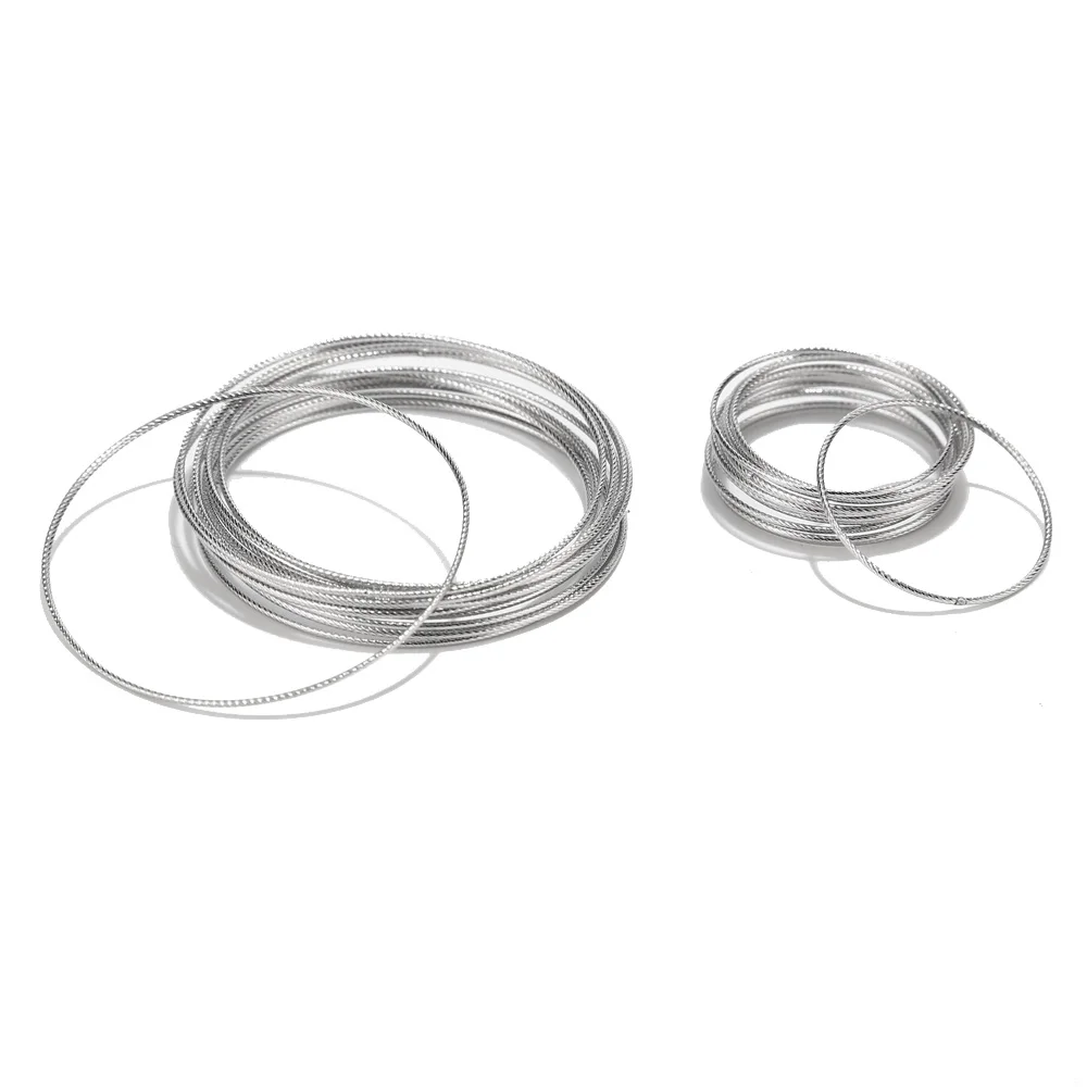 10pcs Korean Round Stainless Steel Soldered Rings Silver Tone Twisted 30/50mm Closed Rings For Diy Fashion Jewelry Accessories