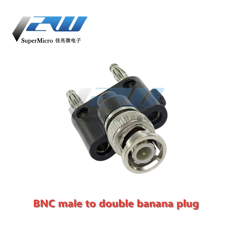 1pcs BNC adapter BNC male adapter post BNC to double banana plug BNC male to banana jack