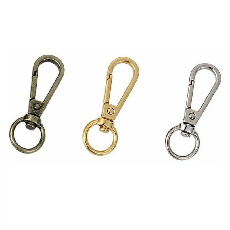 5pcs/metal key chain Rhodium Lobster Clasp Clips Key Hook Keychain Split Key Ring Findings Clasps Keychains Making.