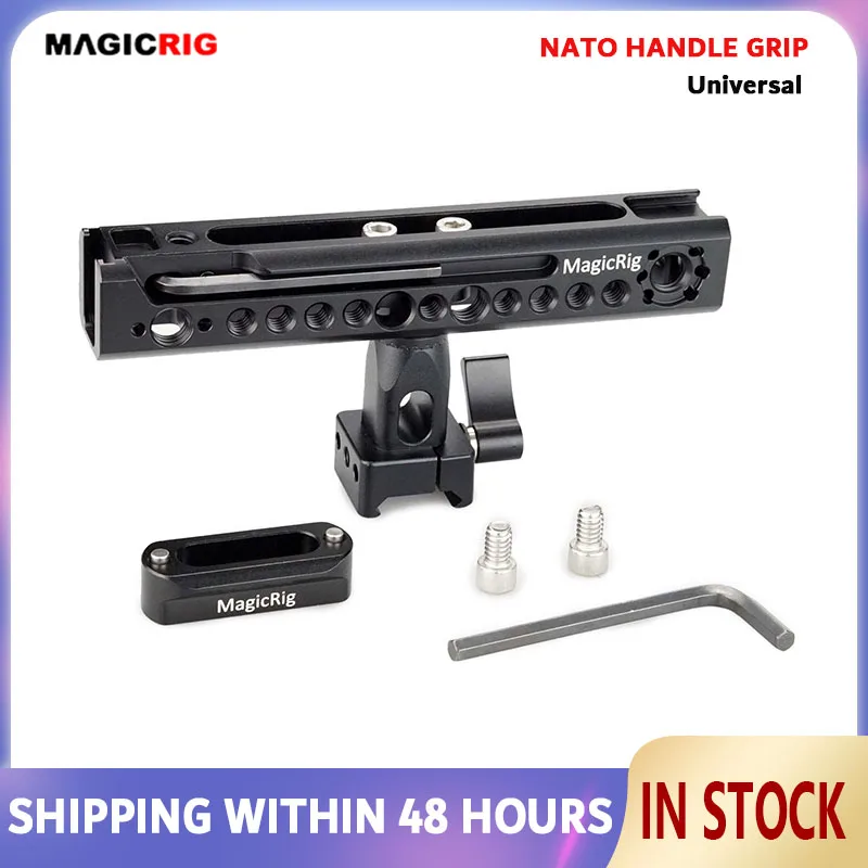 MAGICRIG Universal NATO Handle Rotating NATO Handle Grip with NATO Rail for Camera Cage